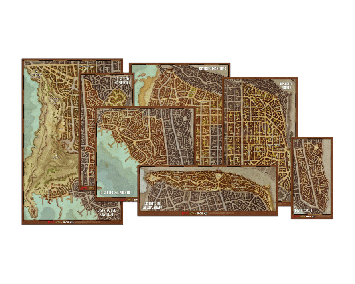 tornillo Microbio Berenjena Dungeons & Dragons: Set de mapas de los distritos de Waterdeep - Juegos de  mesa - Zacatrus