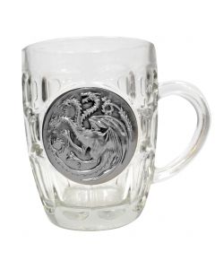 Jarra de cerveza, escudo Casa Targaryen, Juego de Tronos