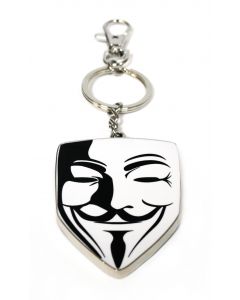Llavero mosquetón, máscara, V de Vendetta