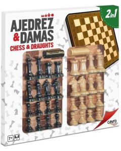 Tablero ajedrez - damas con accesorios
