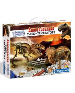 Arqueojugando T-Rex y Triceratops