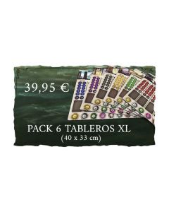 Pack de 6 tableros XL para tus partidas de "Mosaic"