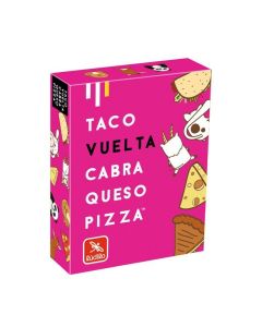 "Taco, Vuelta, Cabra, Queso, Pizza", juego de cartas