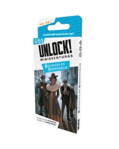 "Unlock! Miniaventuras: Asesinato en Birmingham", juego de cartas