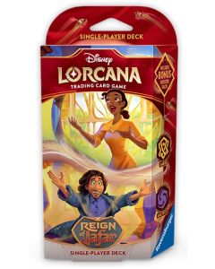 "Lorcana: Reign of Jafar, Starter Deck (Ámbar y Amatista)", juego de cartas