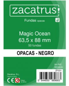 Protege-cartes Zacatrus Magic Ocean (Standard: 63,5 mm x 88 mm) Noir (50 unités)