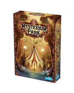 Mysterium Park es un juego de mesa en el que una persona mostrará unas cartas y a partir de la ilustración debemos descubrir qué misterio se esconde en la feria.