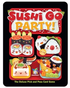 Sushi Go Party es un juego de cartas muy divertido con el que se puede jugar hasta 8 personas.