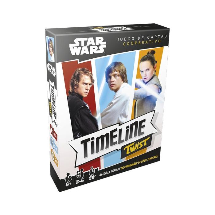 Juego De Mesa Timeline Twist Star Wars - Edición Especial, 100 Cartas, 2 Modos (cooperativo O Competitivo), Para 2 A 6 Jugadores